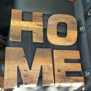 Wood home sign
